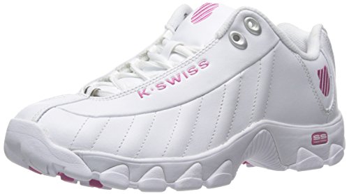 K-Swiss Women's ST329 CMF Sneaker, White/Shocking Pink, 7 M