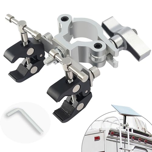 Starlink Mounting Kit, Tubing Holder for Starlink V1 or V2 on The RV,SUV,Vehicle, Roof, Boat, No Slipping Outdoor Antenna Dish Mount Clamp, Anti-Rust Mount Bracket Starlink Accessories for Camper