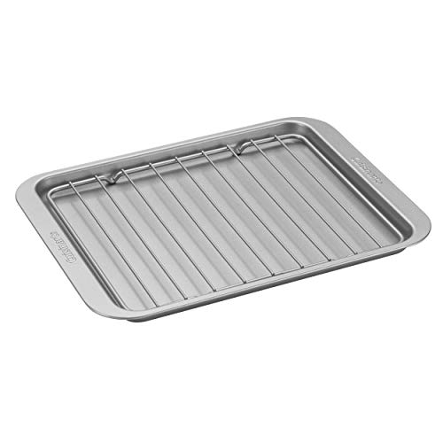 Cuisinart AMB-TOBPRK Toaster Oven Broiling Pan w/ Rack, silver, 11.2'(l) x 8.6'(w) x 0.06'(h)