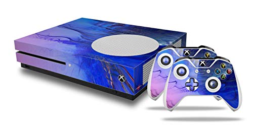 WraptorSkinz Decal Skin Wrap Set works with 2016 and newer XBOX One S Console and 2 Controllers Liquid Smoke