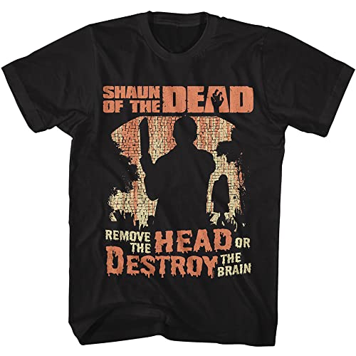 American Classics Shaun of The Dead Movie Remove The Dead Adult Short Sleeve T-Shirts Graphic Tees Black