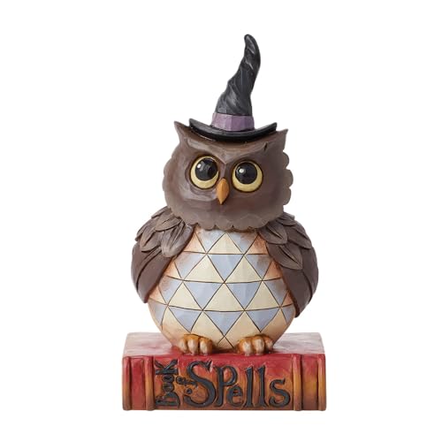 Enesco Jim Shore Heartwood Creek Four Seasons Pint Sized Halloween Owl Figurine, 5.51in H