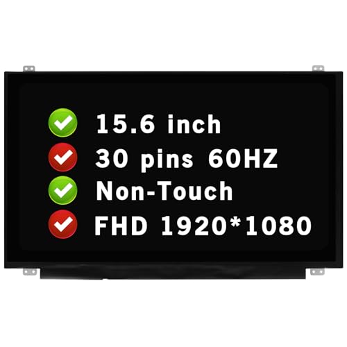 BTSELSS 15.6' Screen Replacement Compatible with ASUS K501UW-NB72 FHD 1920x1080 30 pins 60 HZ LCD Non-Touch Display Panel (Not for HD 1366 * 768)