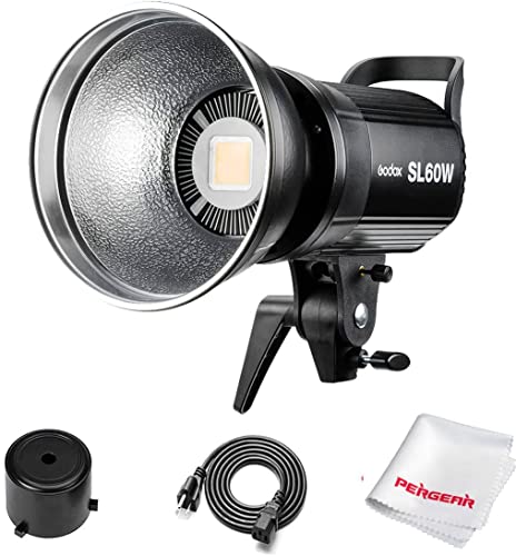 Godox SL-60W 60W CRI95+ Qa90 5600¡À300K Bowens Mount Led Continuous Video Light, Brightness Adjustment, 433MHz Grouping System,for Video Recording,Wedding,Outdoor Shooting