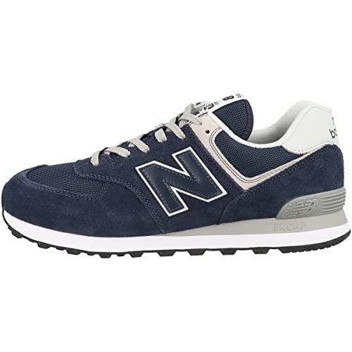 New Balance Men's 574 Core Sneaker, Navy/White, 9.5