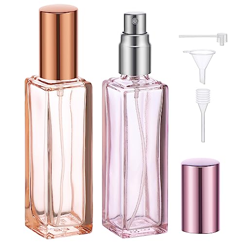 Segbeauty Perfume Travel Refillable, 20ml Portable Mini Perfume Atomizer, 2 Pack Empty Cologne Dispenser Perfume Bottles Scent Pump Case Toiletries Container Sprayer Travel Essential Accessory Set