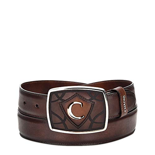 Cuadra Men's Cowboy Belt in Genuine Leather Brown, CVEN1RS, Size 40