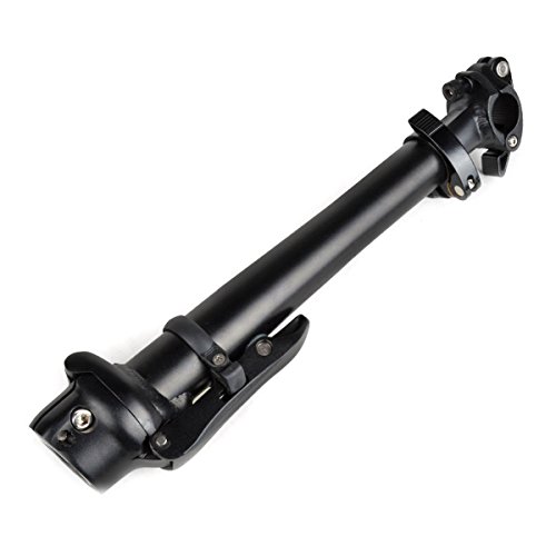 SENQI Folding Bike Stem Quick-Release Aluminum Alloy Adjustable Stem Without Teeth BSZ002 25.4×28.6×460mm(Black)