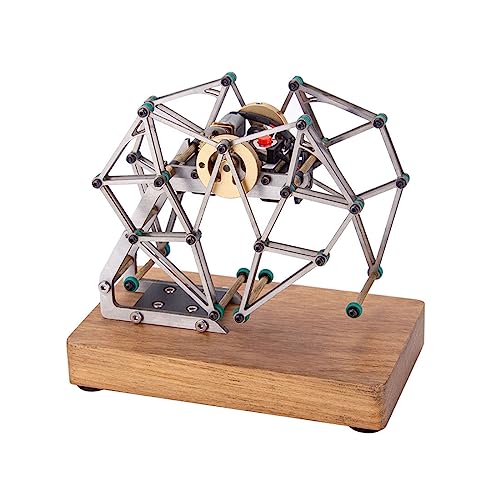 CHUO Engine Model Kit, Simple Strandbeest Model Gear-Driven Walking Model with Base, Engine Motor Model Engine Kit, Educational Toy Electricity Generator for Technology Enthusiasts