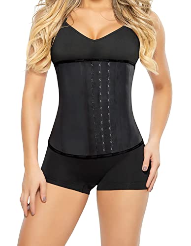 Ann Chery Corset Waist Trainer for Women - Colombian Waist Cincher - 3 Hook Latex Body Shaper Black
