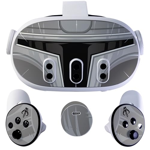 VR Headset Man Helmet Skin and Accessories Stickers Kit Compatible with Meta Quest 3 Skin Vinyl Protective Cover Decal Compatible with Oculus Quest 3