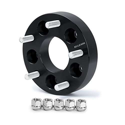 dynofit 1Pc 5x4.5 to 5x5 Wheel Adapters for Je/ep Spare Tire Jk Wk Wj Xk Wheels on Tj Yj Kk Xj Mj Kj Zj, 5x114.3mm to 5x127mm 1.25' Forged Conversion Wheel Spacers 1/2' Thread Adapter