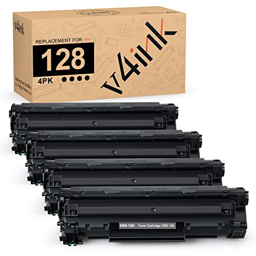 V4INK 4PK Compatible CRG128 CE278A Toner Replacement for Canon 128 HP 78A CE278A Toner Ink for Canon D530 D550 L190 LBP6200d LBP6230dw MF4880dw MF4890dw MF4450 MF4570dn HP P1606dn P1600 M1536dnf Black