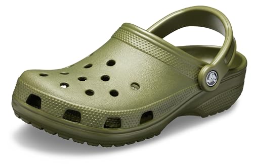 Crocs Unisex-Adult Classic Clogs (Best Sellers), Army Green, 13 Men/15 Women