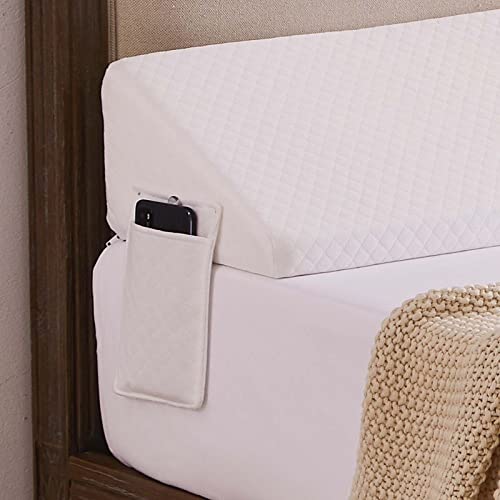 HomeMate King Size（76'x10'x6'）Bed Wedge Pillow Stopper - Bed Gap Filler(0-8') - Headboard Pillow - Triangle Bloster Pillow Wedge to Fill The Gap Between Headboard and Mattress