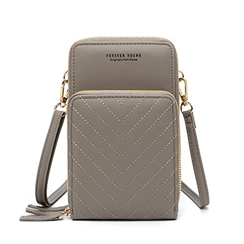 myfriday Small Crossbody Cell Phone Purse for Women, Mini Messenger Shoulder Handbag Wallet with Credit Card Slots