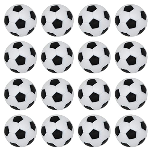 BQSPT 32mm Foosball Balls Foose Balls Table Soccer Game Replacement Foosballs 16pcs,Foosball Balls Official 32mm Mini Table Footballs Ball Accessory Black(16 Pack)