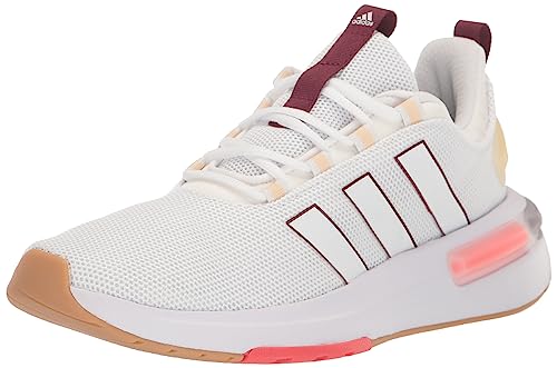 adidas Women's Racer TR23 Sneaker, White/White/Bright Red, 8.5
