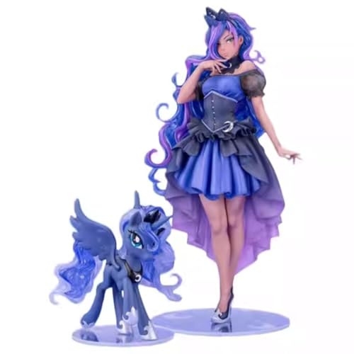 My Little Pony: Fluttershy Hatsune Pinkie Pie Princess Luna Sunset Shimmer Twilight Sparkle Rainbow Dash Applejack GuoDongCheng Action Figure PVC Anime Model Toy Collectibles Doll Decoration Gift, Mul