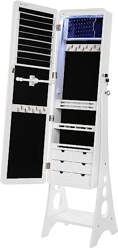 Hives and Honey Aria Jewelry Armoire, White
