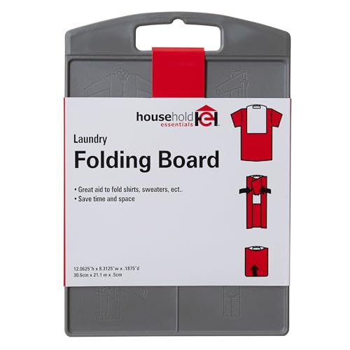 Household Essentials 195 Shirt Folding Board For Laundry | Folds T-Shirts, Polos And Dress Shirts , Black