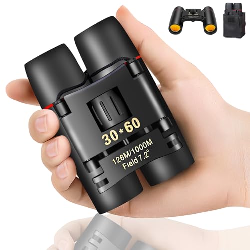 QICBIUD Compact Binoculars, HD Mini Portable Outdoor Binoculars, Pocket Lightweight Folding Binoculars for Adults and Children Bird Watching Hunting, Watching Shows, Traveling and Tourism,...