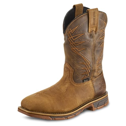 Irish Setter, Marshall, Men’s, 11', Waterproof, Soft Toe, Pull-On Work Boot, Brown, 11 D (Medium)