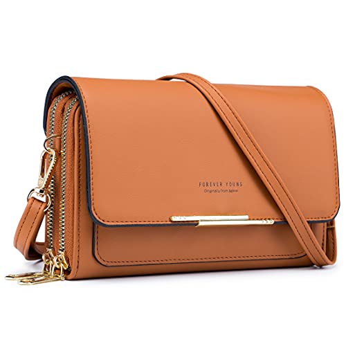 Roulens Small Crossbody Bag for Women,Cell Phone Purse Women's Shoulder Handbags Wallet Purse with Credit Card Slots
