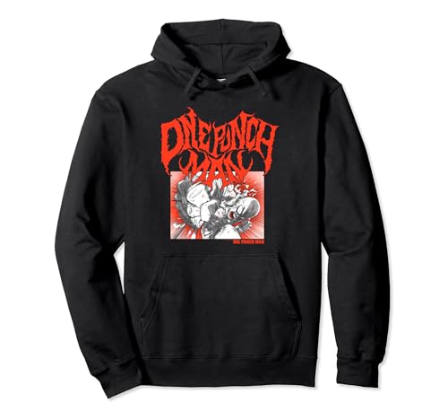 One Punch Man Metal Inspired Logo Pullover Hoodie