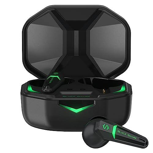 BLACK SHARK Wireless Bluetooth Earbuds,Gaming Earphone IPX4 Waterproof with Built-in Microphone, Dual Modes 35h Play Time Sport Headphones, Headset with 45ms Ultra-Low Latency for iOS & Android