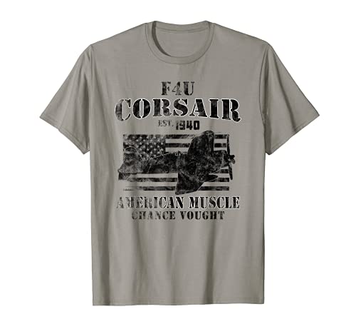 F4U Corsair WWII Fighter American Muscle Vintage T-shirt