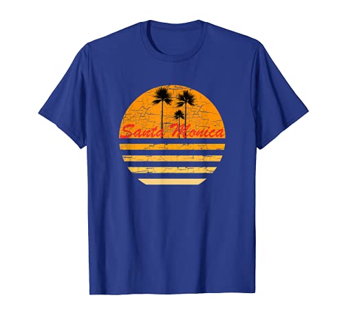 Santa Monica Vintage Retro T-Shirt 70s Throwback Surf Tee