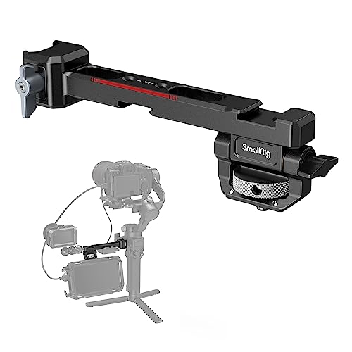 SMALLRIG Adjustable Camera Monitor Mount with Quick Release NATO Clamp, Cold Shoe Mount, Anti-Twist Design for DJI RS 4 / RS 4 Pro/RS 2 / RSC 2 / RS 3 / RS 3 Pro/RS 3 Mini - 3026B