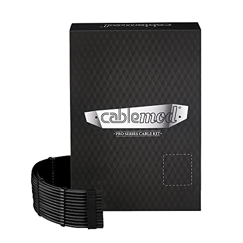 CableMod E-Series Pro ModMesh Sleeved 12VHPWR StealthSense Cable Kit for EVGA G/G+ / P/P+ / T (Black, 16-pin to Triple 8-pin)