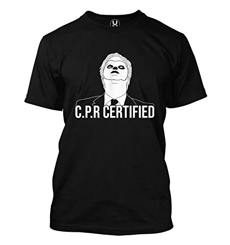 Haase Unlimited CPR Certified - Dwight Dummy Face Men's T-Shirt (Black, X-Large)