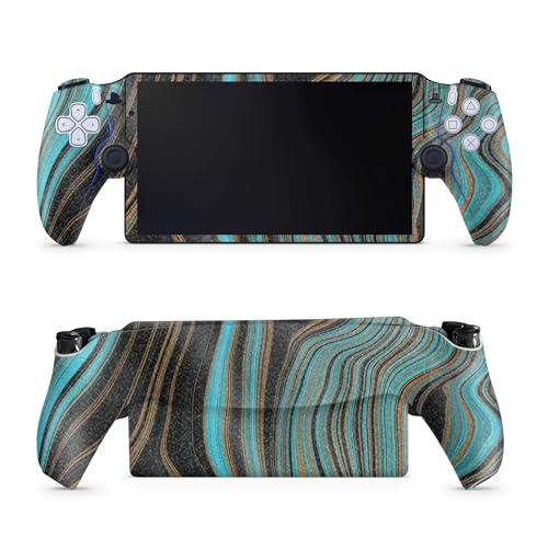 Glossy Glitter Gaming Skin Compatible with PS5 Portal Remote Player - Blue Canyon - Premium 3M Vinyl Protective Wrap Decal Cover - Easy to Apply | Crafted in The USA by MightySkins