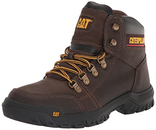Cat Footwear Men's Outline Soft Toe Work Boot, Seal Brown, 12