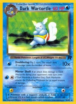 Pokemon Singles - Dark Wartortle - 46/82 - Uncommon - Unlimited Edition - Team Rocket