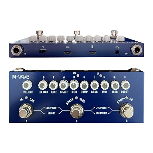 Multi Effects BASS Pedal,Cube Baby BASS with IR Loading 8 AMP Models, Multi Effects Processor for Electric Guitar,Delay Reverb Chorus Phaser