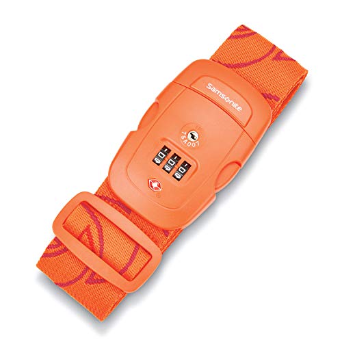 Samsonite Luggage Strap, Orange Tiger, Combination Lock