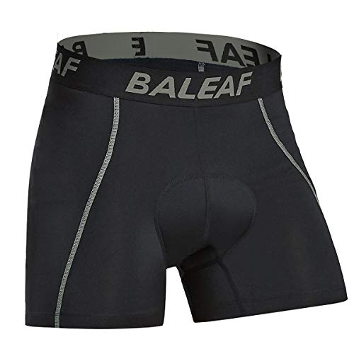 BALEAF Men's 3D Padded Bike Shorts Cycling Underwear Mountain Biking Bicycle MTB Underpants for Men Gray XL