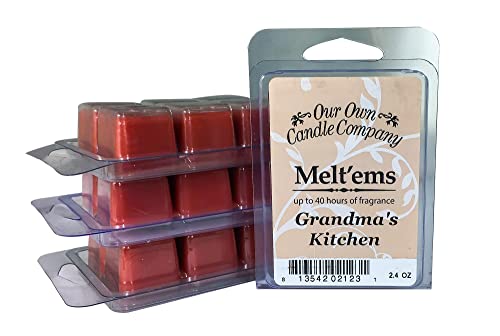 Our Own Candle Company Premium Wax Melt, Grandma's Kitchen, 6 Cubes, 2.4 oz (4 Pack)