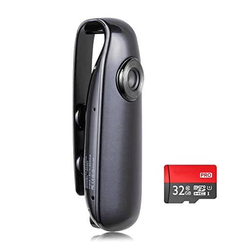 Lenofocus Mini Body Camera 1080P Hidden Spy Cameras Body Mounted Video Camera for Civilians and Police, Small Personal Wearable Pocket Body Worn Cam Bike Camera for Cycling Home Office Security