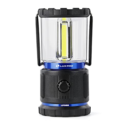 LUXPRO 3C Rugged 750 Lumen LED Lantern - Battery Powered for Up to 90 Hours of Use - Dimmable LED Light with IPX4 Water-Resistant Rating