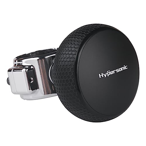 Hypersonic Large Steering Wheel Knob Spinners, Vehicle Steering Wheel Spinners Ball Durable Suicide Knob for Car, SUV, Trucks, Tractors, Boat etc (Black)
