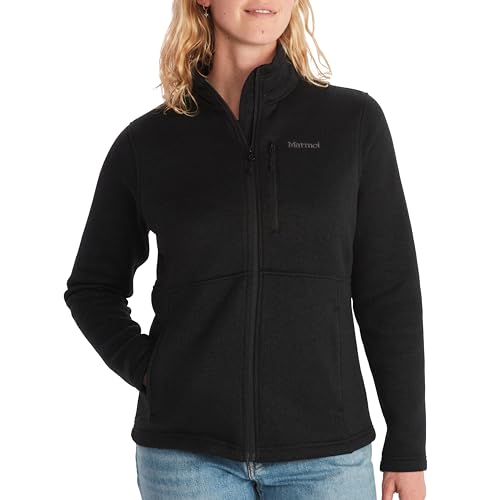 MARMOT Women's Drop Line Jacket - Casual Fleece for Camping & Backpacking, Black, Small