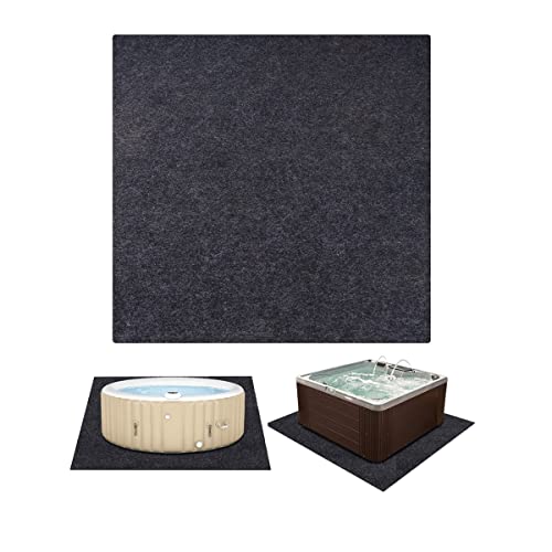 75″x75″ Extra Large Hot Tub Pad - Inflatable Hot Tub Mat Outdoor Indoor - Ground Mat for Under Inflatable Hot Tub - Absorbent Spa Pool Ground Base Flooring Protector Mat