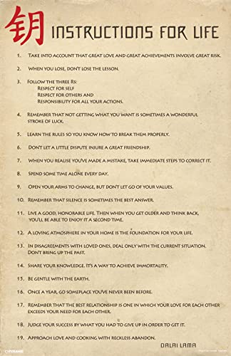 Pyramid America Dalai Lama - Instructions for 11x17 Poster Print