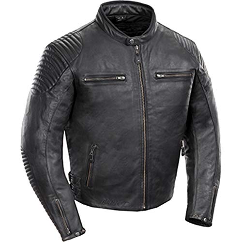 Joe Rocket Men's Leather Jacket (Black, Medium)