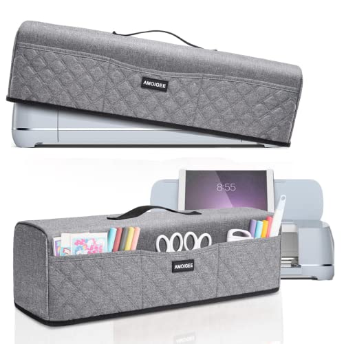 AMOIGEE Dust Cover for Cricut Explore Air 2, Cricut Maker,Cricut Explore 3,Cricut Maker, Maker Cover With Pockets for Cricut Accessories and Supplies
